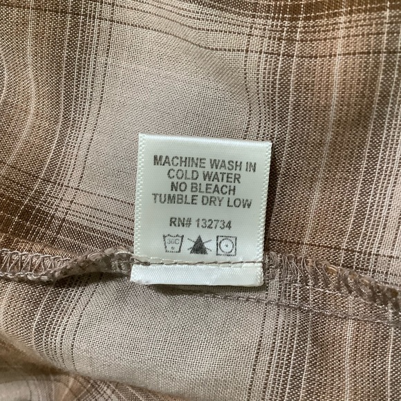 Bella Dahl Brown Plaid Button Down Shirts - Picture 7 of 7